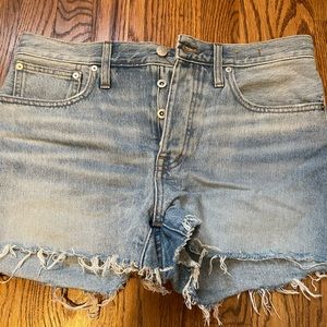 Madewell Relaxed Denim Shorts (light blue wash)